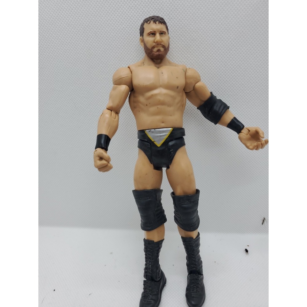 WWE Mattel Curtis Axel Wrestling‎ Action Figure Black Trunks Silver Yellow Logo